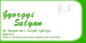 gyorgyi sulyan business card